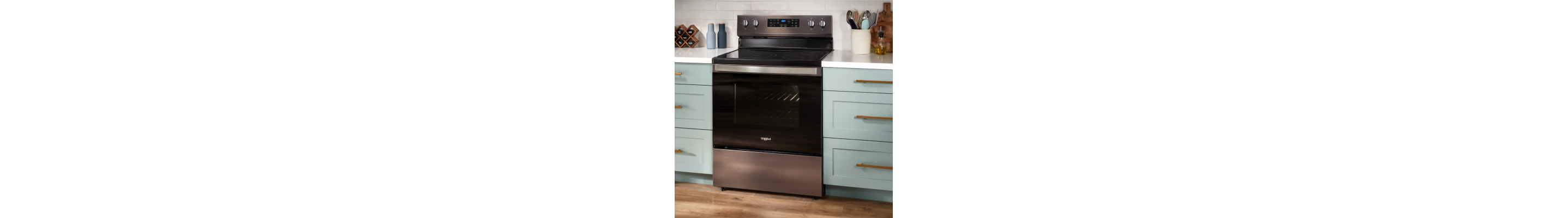 Whirlpool® black electric range