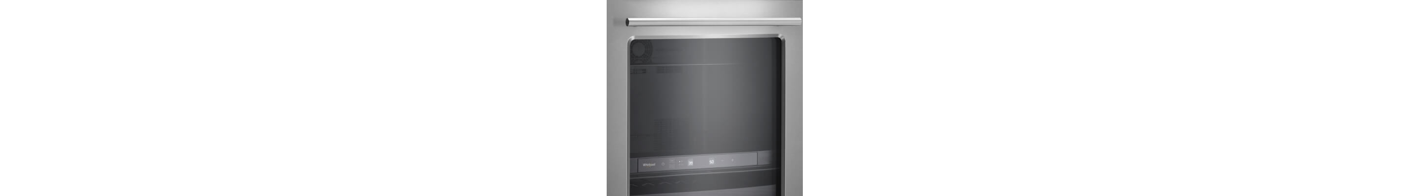 Whirlpool brand undercounter fridge with towel bar