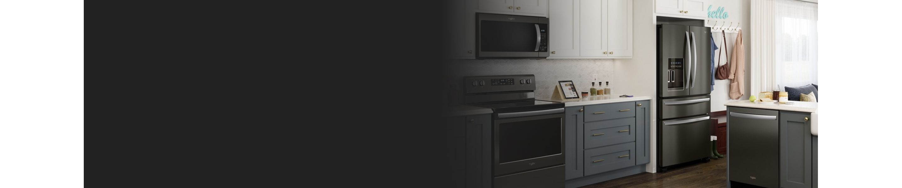 Kitchen showcasing Whirlpool® kitchen appliances.