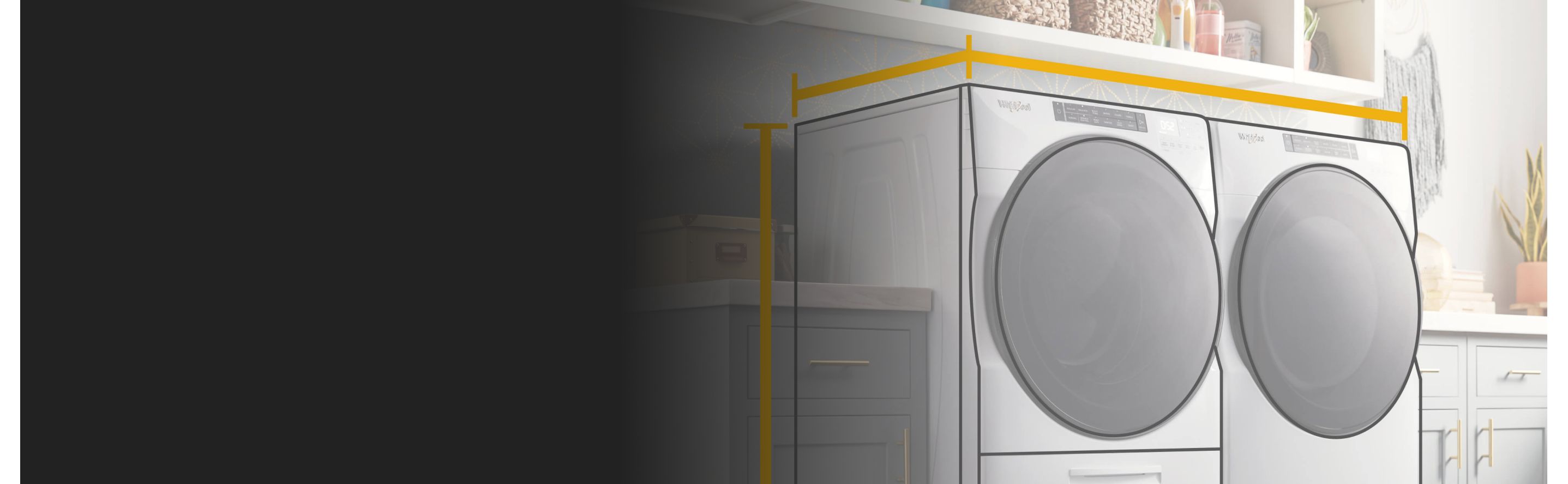 Side by side washer dryer width deals