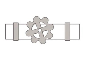 An illustration of a water valve