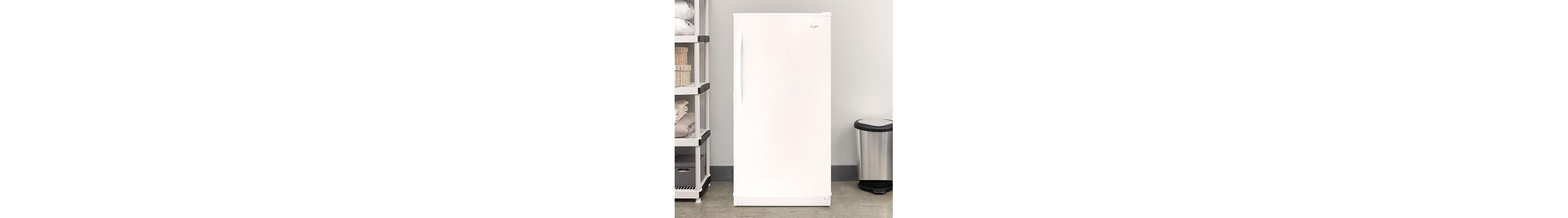 A Whirlpool® Freezer in a garage
