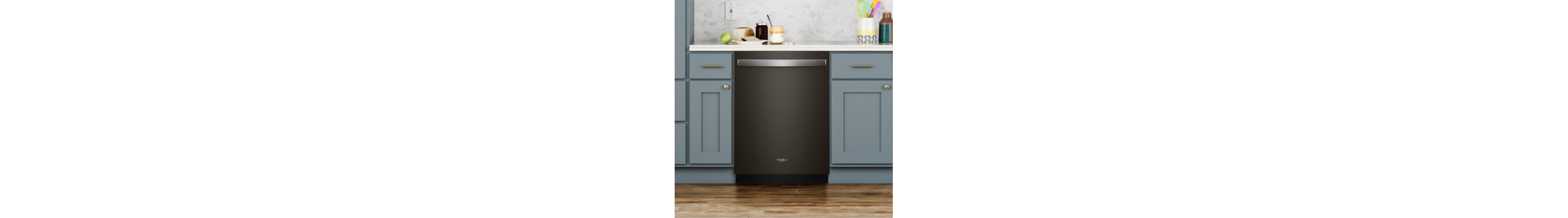 A Whirlpool® Dishwasher in a kitchen