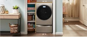 Stacked washer sale dryer on pedestal