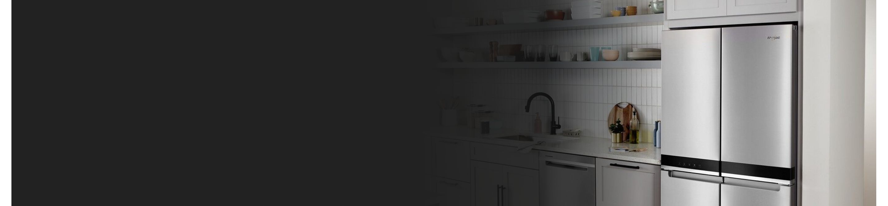 A stainless steel Whirlpool® counter-depth refrigerator