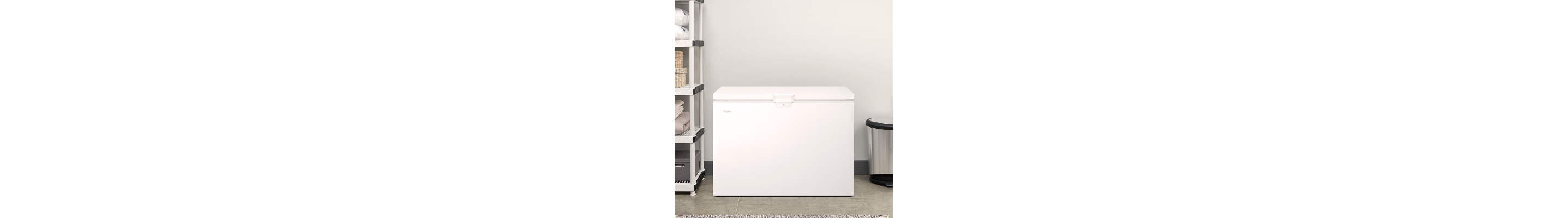 Chest freezer in a garage