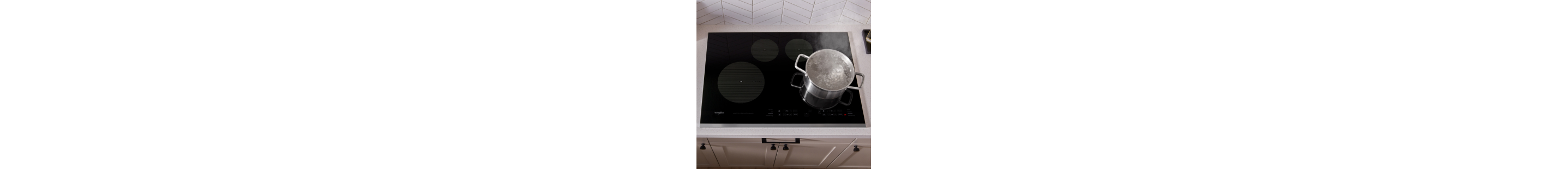 Black electric cooktop