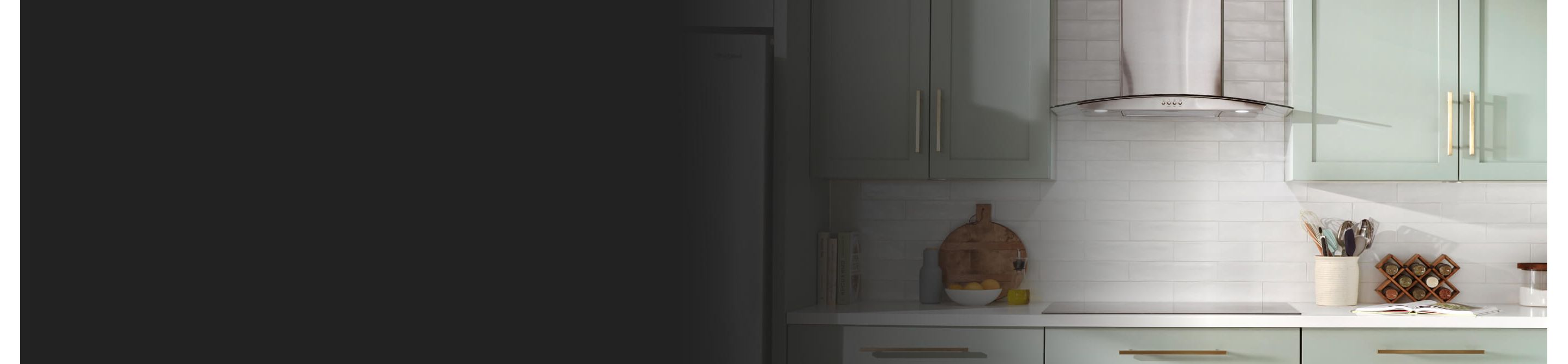 Range hood in a sleek, modern kitchen