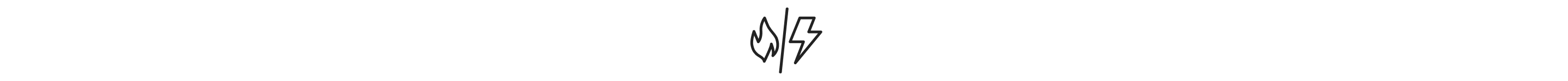 A flame icon and a lightning bolt icon