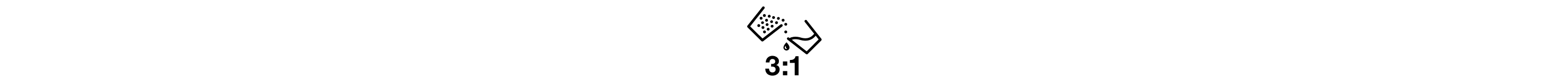 Two cups and 3:1 mixture icon