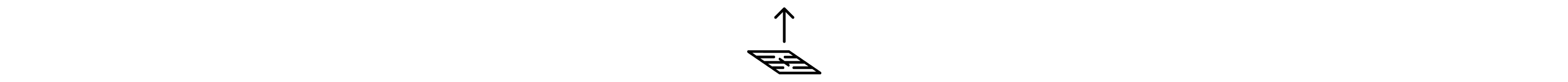 A stove grate and upward arrow icon