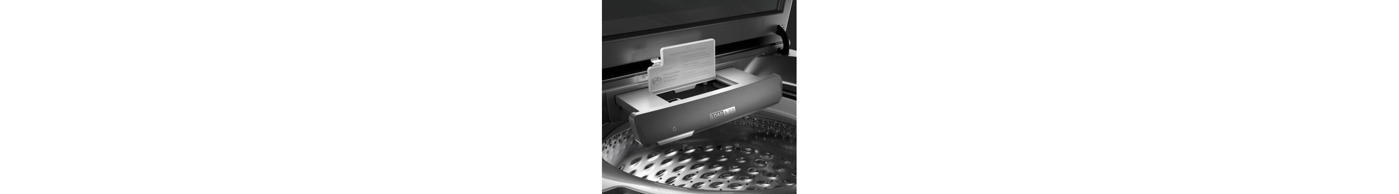 A clean detergent dispenser of a Whirlpool® Washer