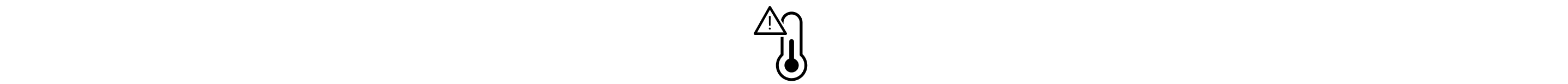 Thermometer with warning icon