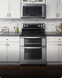 A Whirlpool® Double Oven in a kitchen