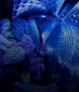 The inside of a washing machine