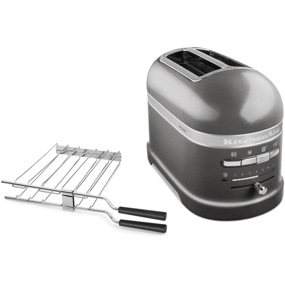 BRÖDROST MED TVÅ FACK - ARTISAN - Medallion silver | KitchenAid SE
