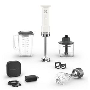 BATIDORA DE MANO INALÁMBRICA CON ACCESORIOS Y BATERÍA KITCHENAID GO 5KHBRV75PL Porcelain white