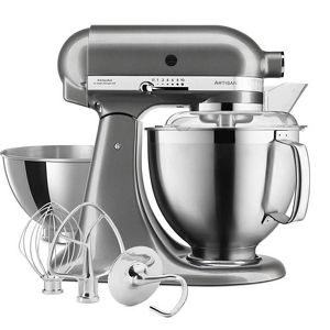 KitchenAid Artisan シルバー ミキサー Artisan 4,8 L oynar başlıklı stand mikser 5KSM185 | Resmi