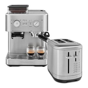 Design toaster semi automatic coffee machine set