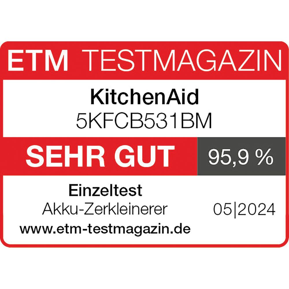 Kitchenaid Chopper 5KFCR531BM Matt schwarz Lifestyle Detail