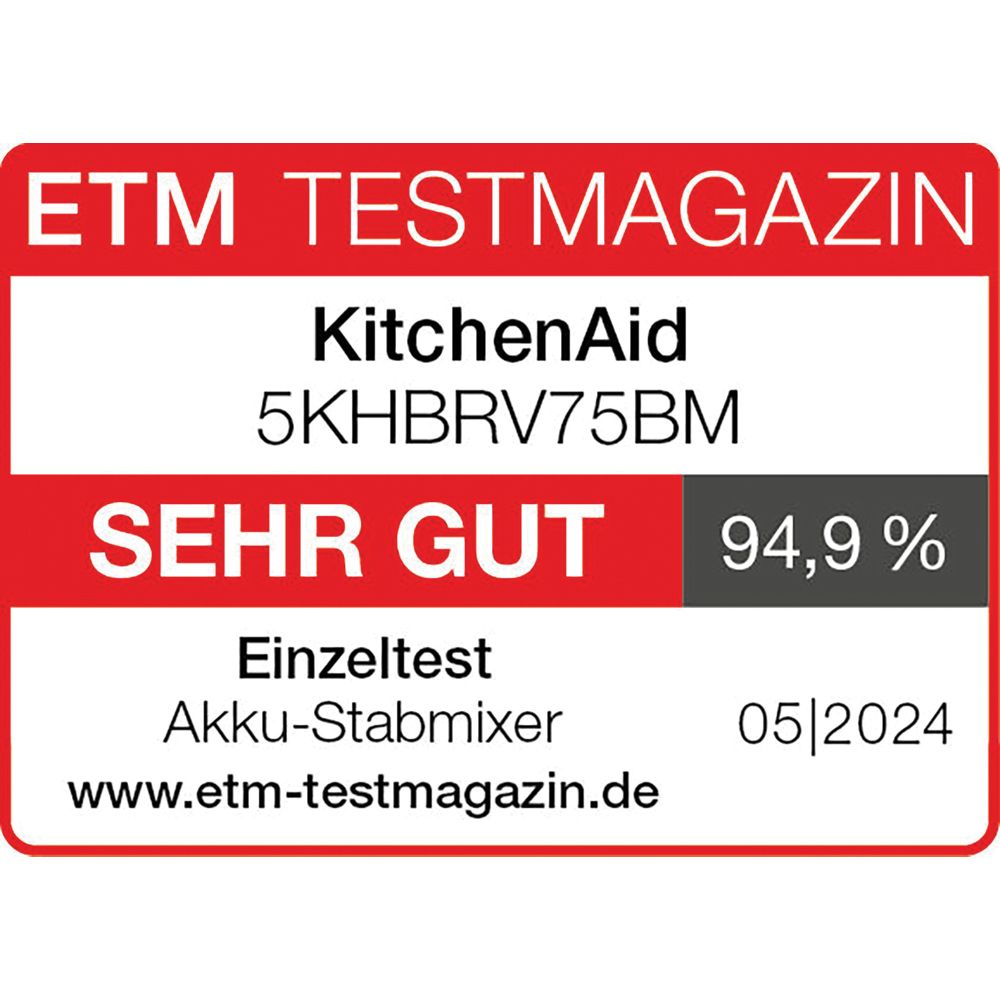 Kitchenaid Hand mixer 5KHBRV75BM Matt schwarz Lifestyle Detail