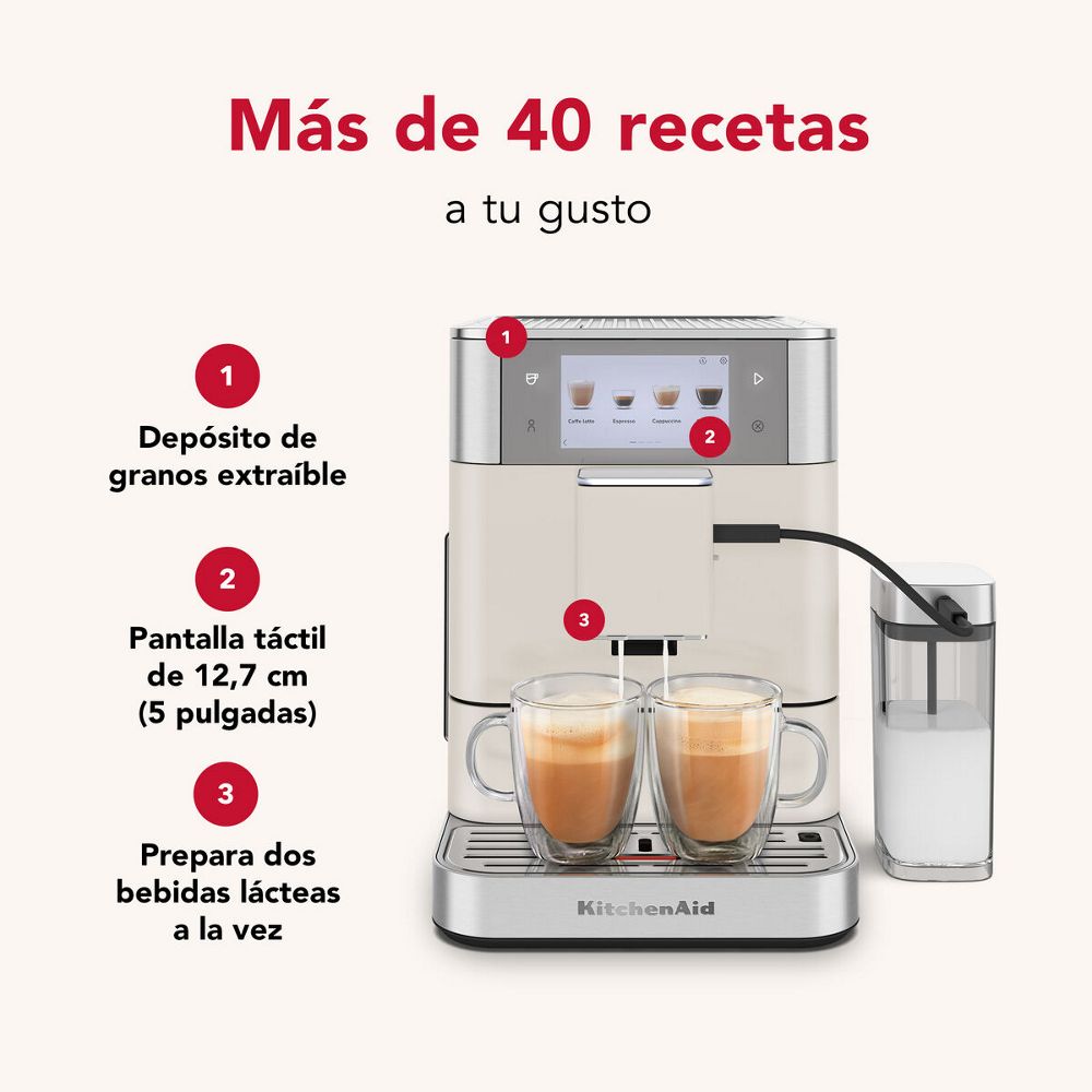 Kitchenaid Coffee machine 5KES8558EPL Porcelain White Lifestyle