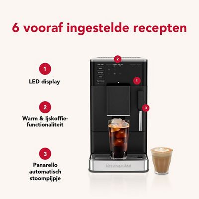 Kitchenaid Coffee machine 5KES8452EBM Matzwart Lifestyle