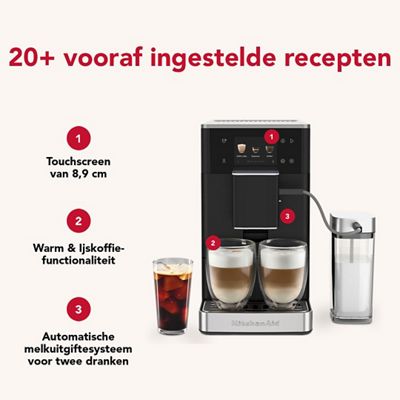 Kitchenaid Coffee machine 5KES8454EBM Matzwart Lifestyle