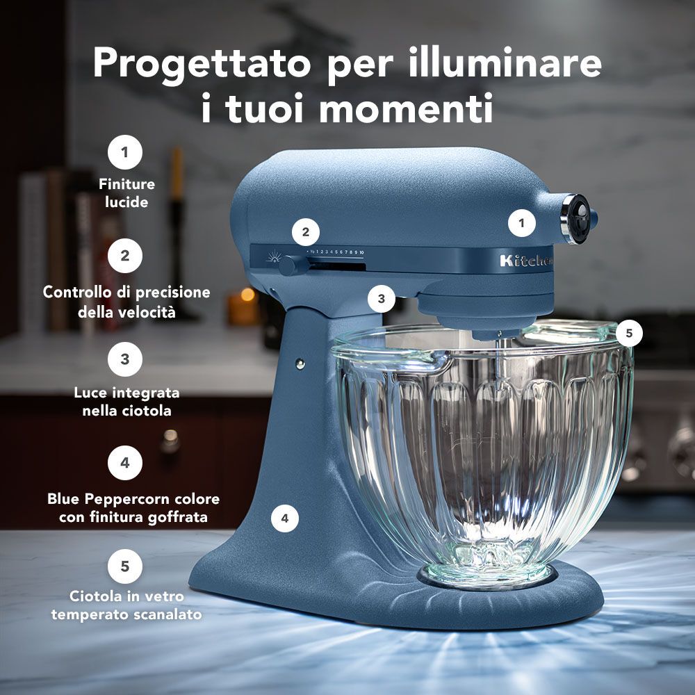 Kitchenaid Food processor 5KSM50GSVEBP Blue Peppercorn Lifestyle