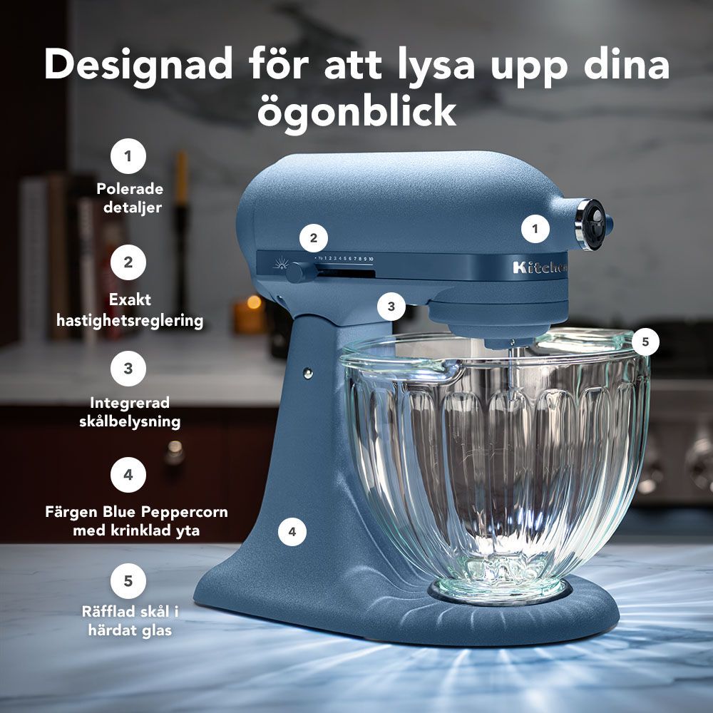 Kitchenaid Food processor 5KSM50GSVEBP Blue Peppercorn Lifestyle