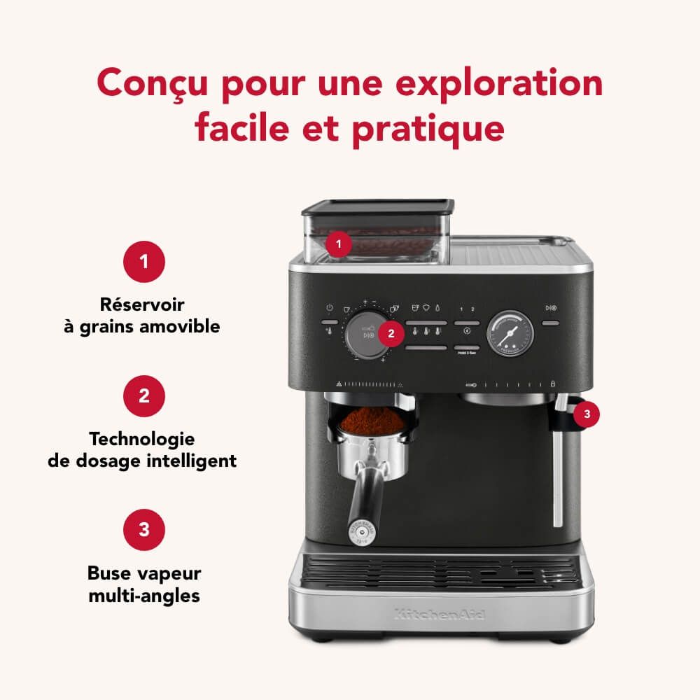 Kitchenaid Coffee machine 5KES6551EBK Truffe noire Lifestyle