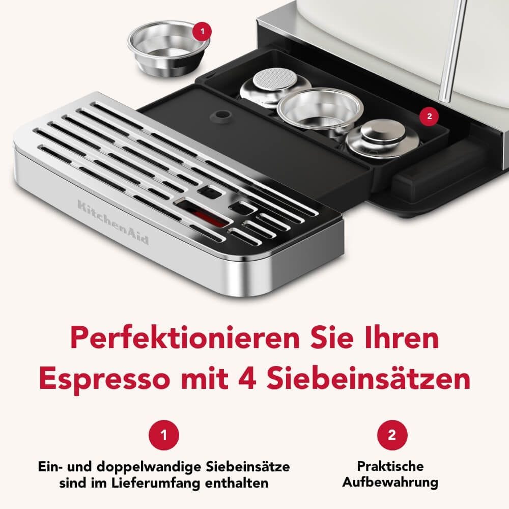 Kitchenaid Coffee machine 5KES6551EPL Porcelain White Lifestyle
