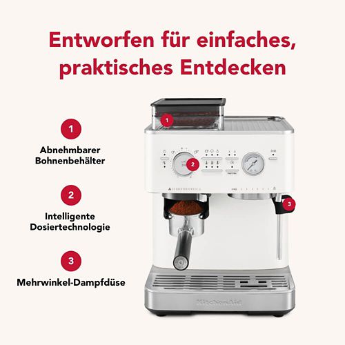 Kitchenaid Coffee machine 5KES6551EPL Porcelain White Lifestyle