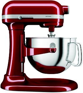 MIXER MET IN DE HOOGTE VERSTELBARE KOM 5,6L - ARTISAN - Keizerrood