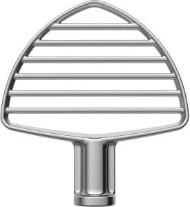 BATIDOR DE MASA DE ACERO INOXIDABLE PARA BATIDORAS AMASADORAS GRANDES CON BOL ELEVABLE 5KSMPB7SS