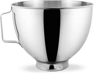 Mengkom van Roestvrij Staal voor Keukenmixer - 4,5-5 QT - Duurzaam en Mengkom van Roestvrij Staal voor Keukenmixer - 4,5-5 QT - Duurzaam en