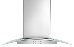 Unbranded 36" Modern Glass Island Mount Range Hood