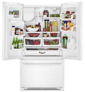 36- Inch Wide French Door Refrigerator with PowerCold® Feature - 25 Cu. Ft.