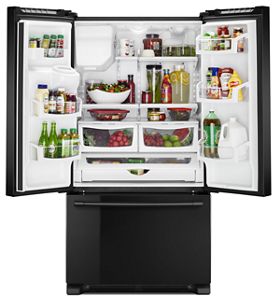 36- Inch Wide French Door Refrigerator with PowerCold® Feature - 25 Cu. Ft.