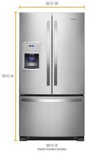 36-inch Wide Counter Depth French Door Refrigerator - 20 cu. ft.