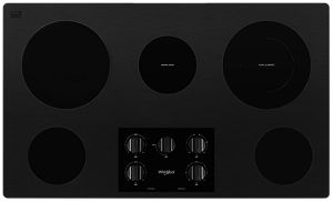 Whirlpool 36-inch Electric Ceramic Glass Cooktop with Dual Radiant Element