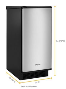 Whirlpool 15-inch Icemaker with Clear Ice Technology