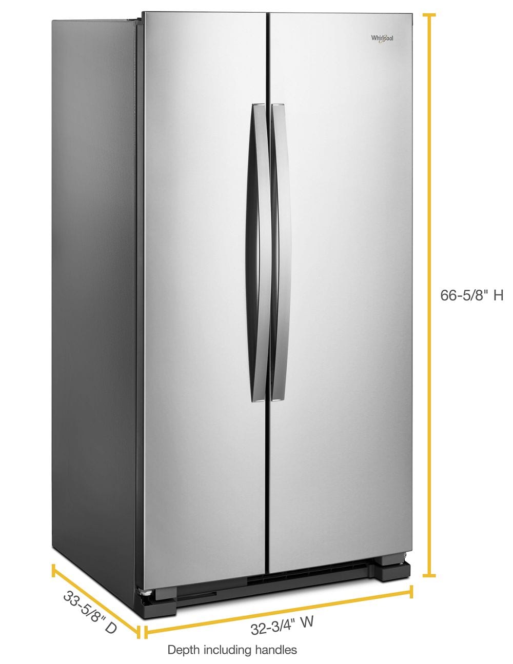 33-inch Wide Side-by-Side Refrigerator - 22 cu. ft. Fingerprint