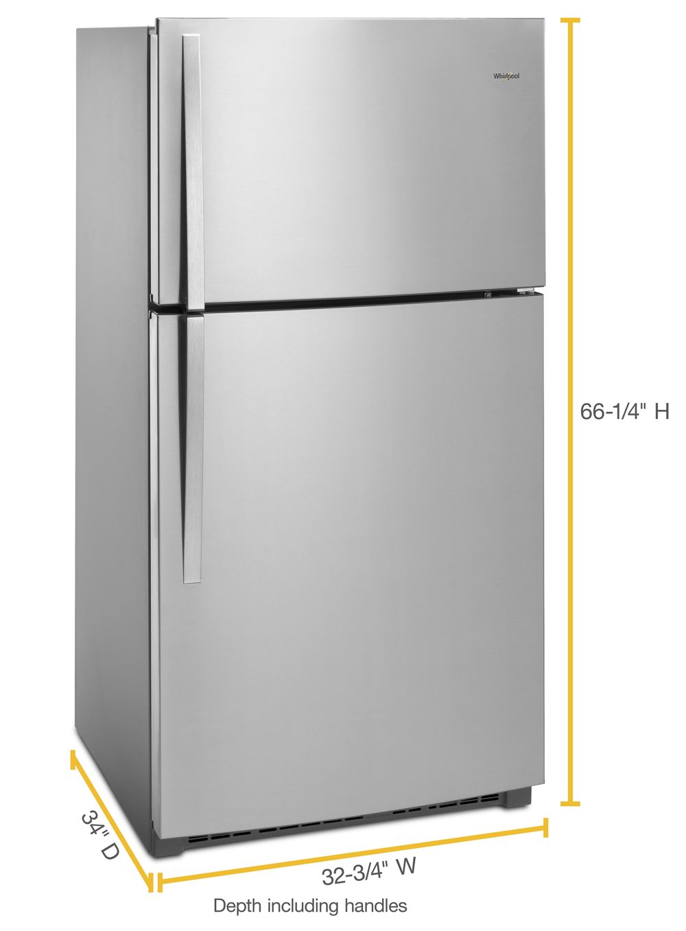 33-inch Wide Top Freezer Refrigerator - 21 cu. ft. Monochromatic