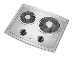 
21-inch Electric Cooktop with Stainless Steel Surface