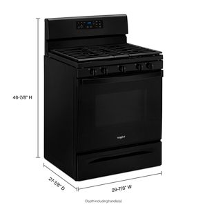 5.0 cu. ft. Whirlpool® gas range with center oval burner