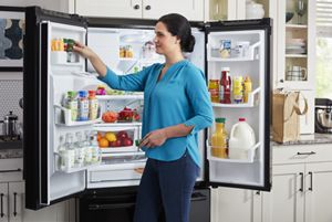 36- Inch Wide French Door Refrigerator with PowerCold® Feature - 25 Cu. Ft.