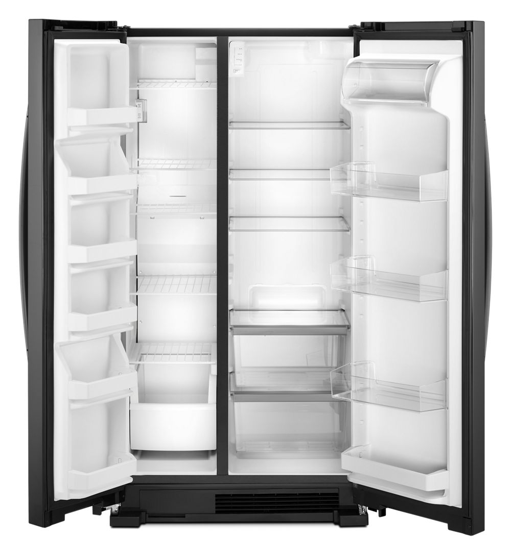 36-inch Wide Side-by-Side Refrigerator - 25 cu. ft. Black