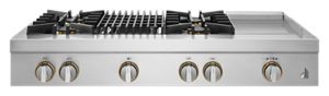 Jenn-Air RISE™ 48" Gas Professional-Style Rangetop with Chrome-Infused Griddle and Grill