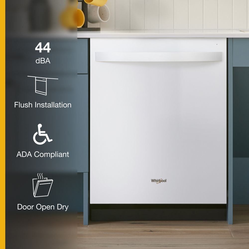 44 dBA ADA Compliant Dishwasher Flush with Cabinets with 3rd Rack